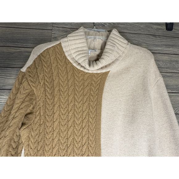 Eudon Choi Collective Two Tone Sweater Dress 100% Wool Sz Large Retail $350 READ - Picture 2 of 13